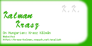 kalman krasz business card